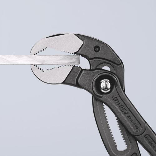 Knipex Cobra XL Pipe Wrench and Water Pump Pliers Plastic Coated Grey Atramentized 400mm 87 01 400